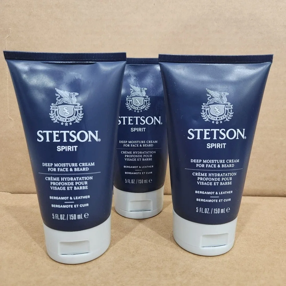 Stetson Spirit Deep Moisture Cream for Face & Beard 5 fl oz – 3 Tubes‎ Hydration